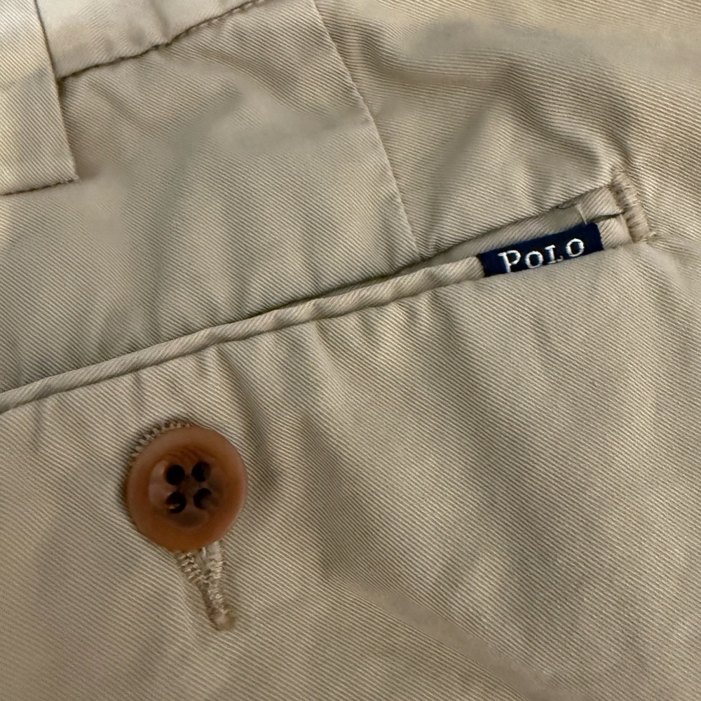 Men’s khaki classic fit polo Ralph Lauren shorts size 38 - Picture 3 of 11